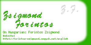 zsigmond forintos business card
